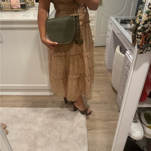 Valentino studded shoulder bag. Dark green - Picture 13 of 13